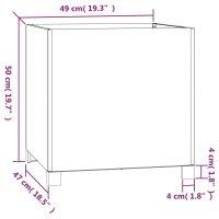 vidaXL Pflanzk&uuml;bel mit Beinen 2 Stk. Rostig 49x47x50 cm Cortenstahl