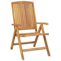 vidaXL Gartenst&uuml;hle 8 Stk. Verstellbar Massivholz Teak