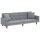vidaXL Schlafsofa mit Kissen Hellgrau Stoff