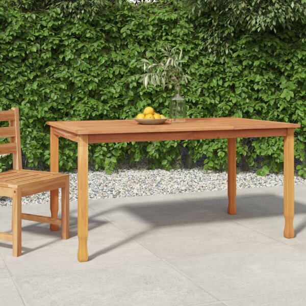 vidaXL Garten-Esstisch 150x90x75 cm Massivholz Teak