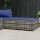 vidaXL Gartenhocker mit Kissen 2 Stk. Grau Poly Rattan