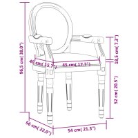 vidaXL Esszimmerstuhl Dunkelgrau 54x56x96,5 cm Stoff