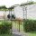 WOWONA Gartenbogen mit Tor Schwarz 108x45x235 cm Stahl