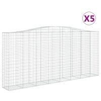 vidaXL Gabionen mit Hochbogen 5 Stk. 400x50x180/200cm...