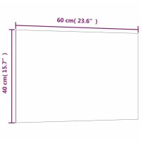 vidaXL Magnettafel Wandmontage Wei&szlig; 60x40 cm Hartglas