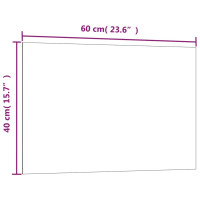 vidaXL Magnettafel Wandmontage Schwarz 60x40 cm  Hartglas