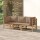 vidaXL 3-tlg. Garten-Lounge-Set mit Taupe Kissen Bambus