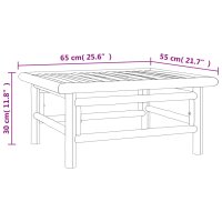 vidaXL 2-tlg. Garten-Lounge-Set mit Gr&uuml;nen Kissen Bambus