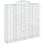 vidaXL Gabione mit Hochbogen 200x30x180/200 cm Verzinktes Eisen