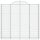 vidaXL Gabione mit Hochbogen 200x30x180/200 cm Verzinktes Eisen