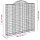 vidaXL Gabione mit Hochbogen 200x30x180/200 cm Verzinktes Eisen