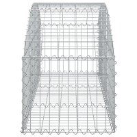 vidaXL Gabione mit Hochbogen 150x50x40/60 cm Verzinktes Eisen