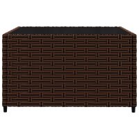 vidaXL 3-tlg. Garten-Lounge-Set mit Kissen Braun Poly Rattan