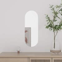 vidaXL Wandspiegel 15x40 cm Glas Oval