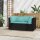 vidaXL Garten-Ecksofas mit Kissen 2 Stk. Schwarz Poly Rattan