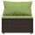 vidaXL 4-tlg. Garten-Lounge-Set mit Kissen Braun Poly Rattan