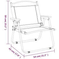 vidaXL Campingst&uuml;hle 2 Stk. Gr&uuml;n 54x43x59 cm Oxford-Gewebe