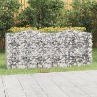 vidaXL Gabionen-Hochbeet mit Hochbogen 200x50x100 cm...