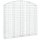 vidaXL Gabione mit Hochbogen 200x30x180/200 cm Verzinktes Eisen