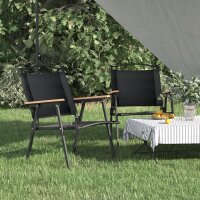 vidaXL Campingstühle 2 Stk. Schwarz 54x55x78 cm...