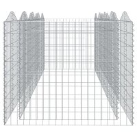 vidaXL Gabionen-Hochbeet mit Hochbogen 400x100x100 cm Verzinktes Eisen