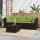 vidaXL 4-tlg. Garten-Lounge-Set mit Kissen Braun Poly Rattan