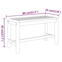 vidaXL Gartenbank 80x35x45 cm Massivholz Akazie