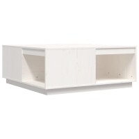 vidaXL Couchtisch Weiß 100x101x40,5 cm Massivholz...