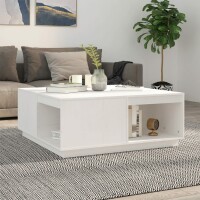 vidaXL Couchtisch Weiß 100x101x40,5 cm Massivholz...