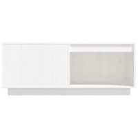 vidaXL Couchtisch Wei&szlig; 100x101x40,5 cm Massivholz Kiefer