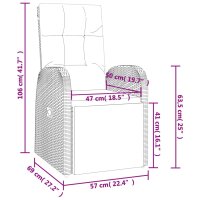 vidaXL 5-tlg. Garten-Essgruppe Schwarz Poly Rattan &amp; Massivholz Akazie