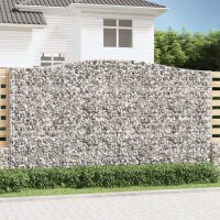 vidaXL Gabionen mit Hochbogen 5 Stk. 400x50x220/240cm...