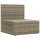 vidaXL 4-tlg. Garten-Lounge-Set mit Kissen Grau Poly Rattan