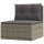 vidaXL 4-tlg. Garten-Lounge-Set mit Kissen Grau Poly Rattan