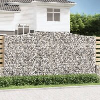 vidaXL Gabionen mit Hochbogen 2 Stk. 400x50x200/220cm...