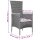 vidaXL 9-tlg. Garten-Essgruppe mit Kissen Grau Poly Rattan