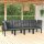 vidaXL 4-tlg. Garten-Lounge-Set Schwarz und Grau Poly Rattan