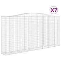 WOWONA Gabionen mit Hochbogen 7 Stk. 400x50x200/220cm...