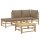 vidaXL 4-tlg. Garten-Lounge-Set mit Taupe Kissen Bambus