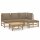 vidaXL 5-tlg. Garten-Lounge-Set mit Kissen Taupe Bambus