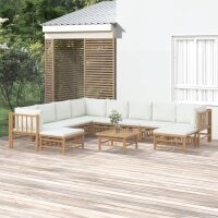 vidaXL 11-tlg. Garten-Lounge-Set mit Cremeweißen...