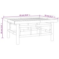 vidaXL 7-tlg. Garten-Lounge-Set mit Dunkelgrauen Kissen Bambus