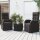 vidaXL 3-tlg. Garten-Lounge-Set Schwarz Poly Rattan &amp; Stahl