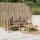 vidaXL 5-tlg. Garten-Lounge-Set mit Kissen Taupe Bambus