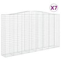 vidaXL Gabionen mit Hochbogen 7 Stk. 400x50x220/240cm...