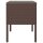 vidaXL Beistelltisch Braun 53x37x48 cm Poly Rattan und Hartglas