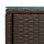 vidaXL Beistelltisch Braun 53x37x48 cm Poly Rattan und Hartglas