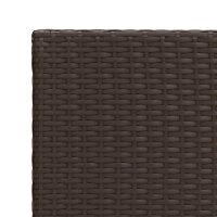 vidaXL Beistelltisch Braun 55x45x49 cm Poly Rattan