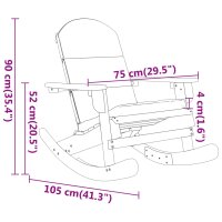 vidaXL Adirondack-Schaukelstuhl mit Kissen Massivholz Akazie