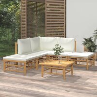 vidaXL 6-tlg. Garten-Lounge-Set mit Cremeweißen...